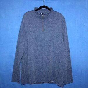 GAP Quarter Zip Pullover Sweater Heather Blue XXL